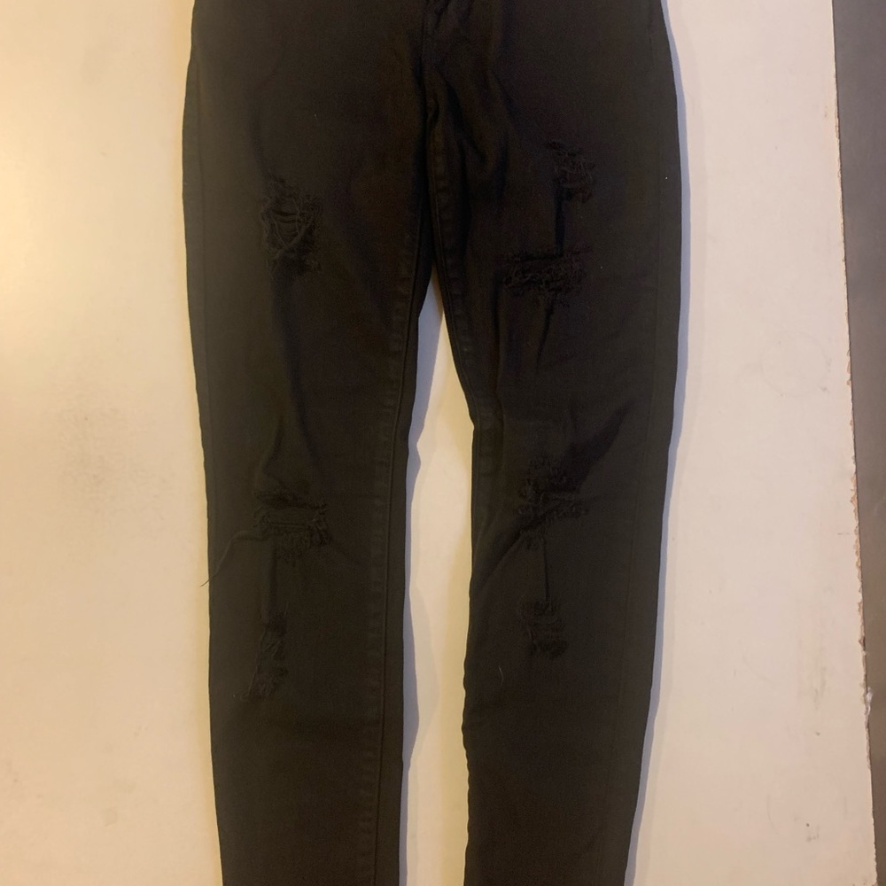 Pacsun Womens Jeggings Ripped Black Size 25